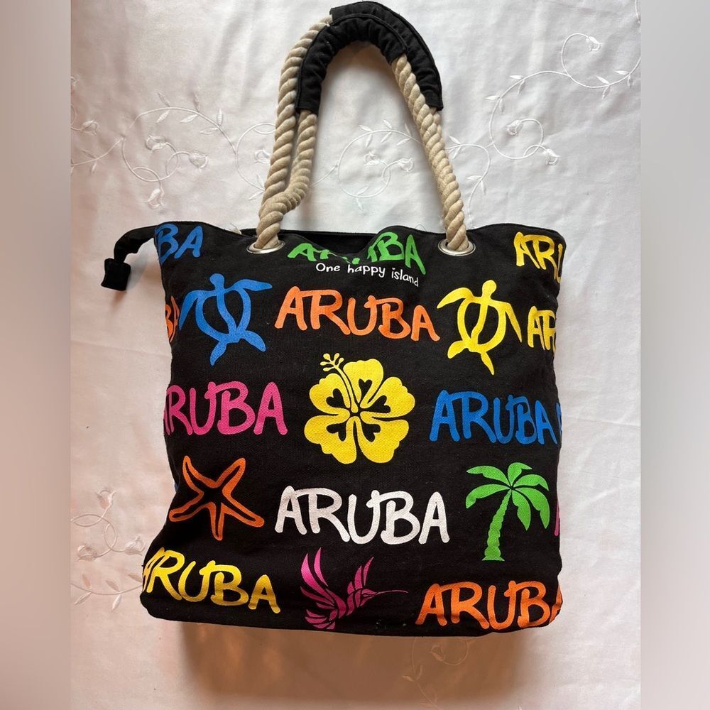 Aruba Canvas Tote Beach Bag